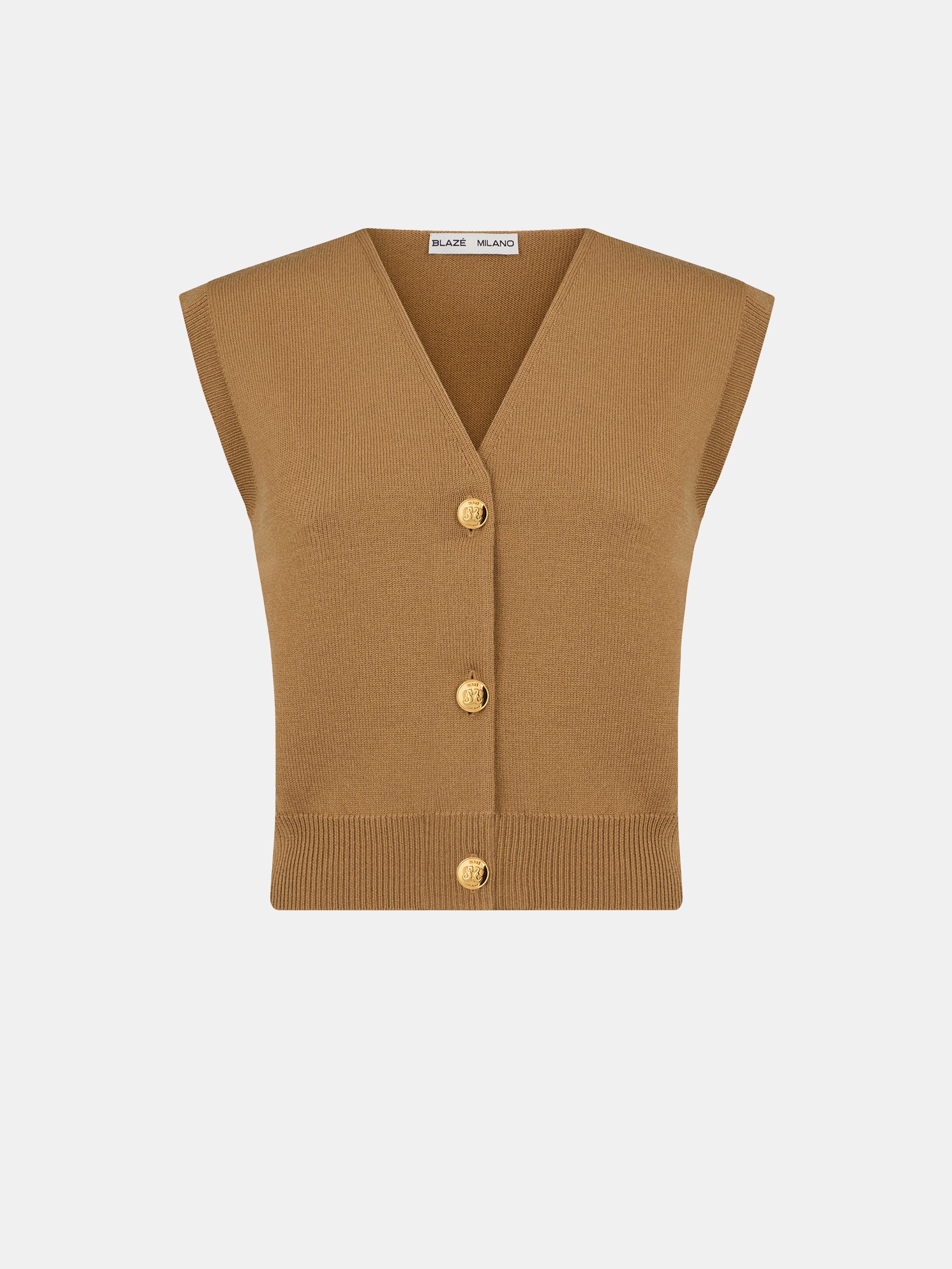 Sebright Vest Gilet - Camel (Final Sale) - Image 3