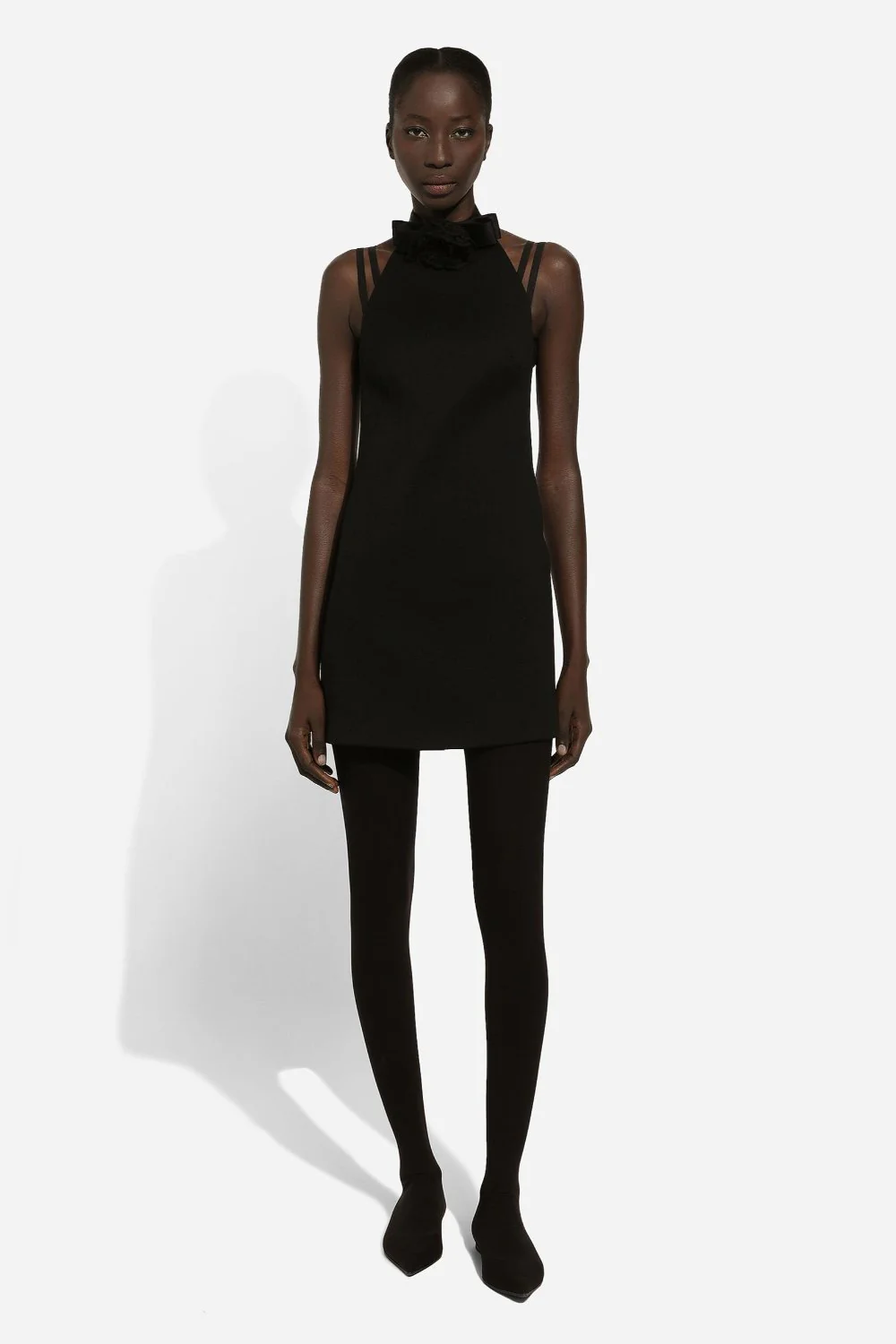 Short Woolen Dress with Rare Neckline (Final Sale)