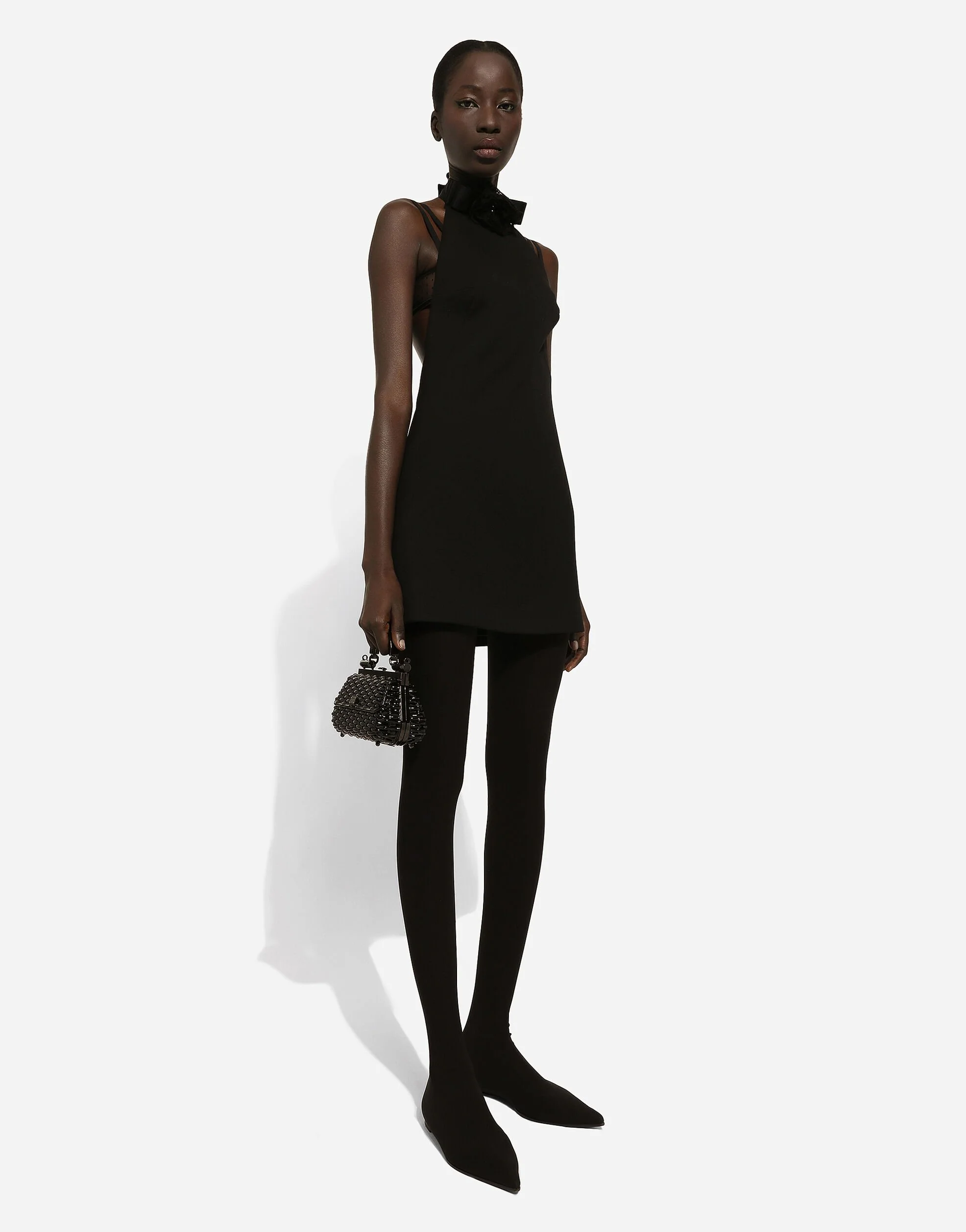 Short Woolen Dress with Rare Neckline (Final Sale) - Image 2