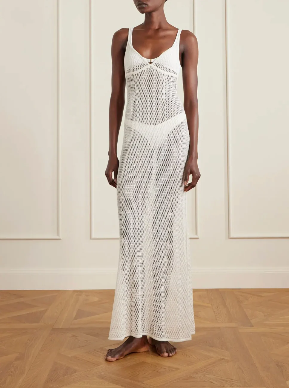 Silk Crochet Maxi Dress - Image 2