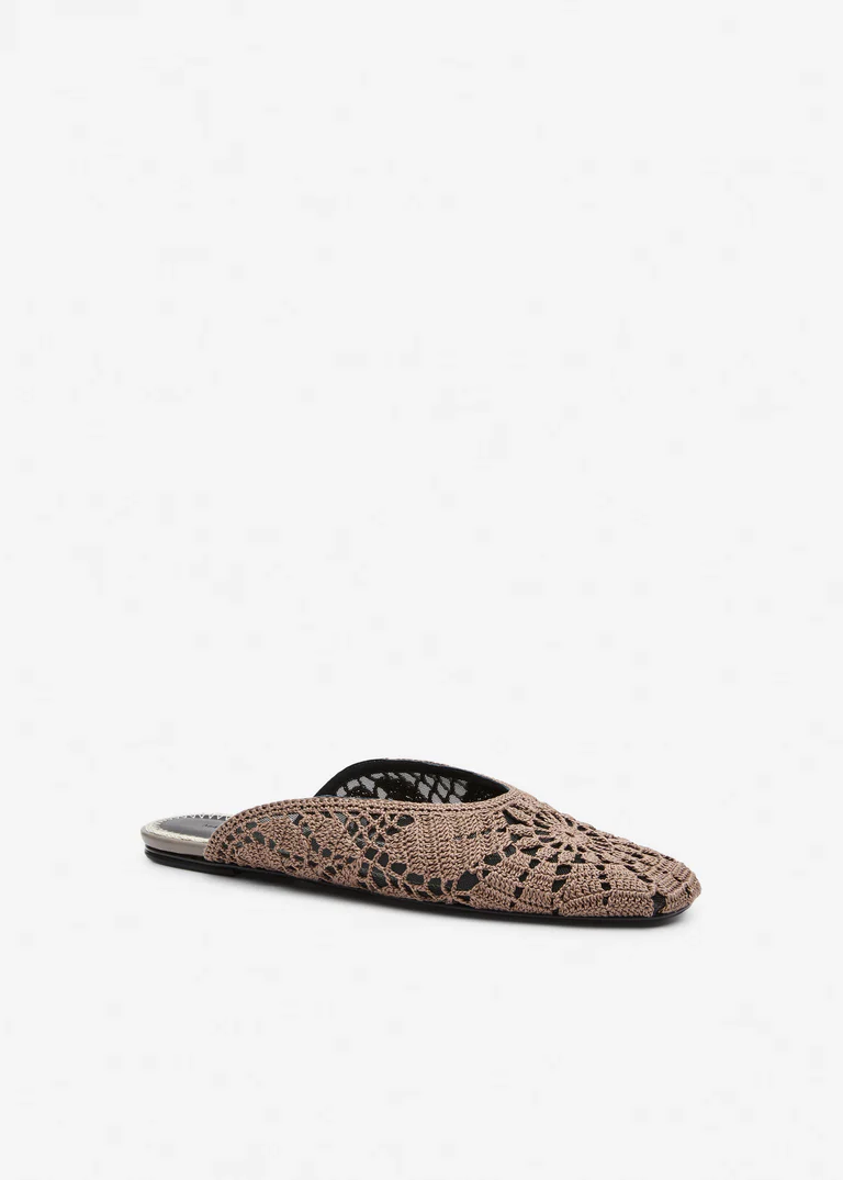 SS26 Crochet Mules Taupe - Image 2