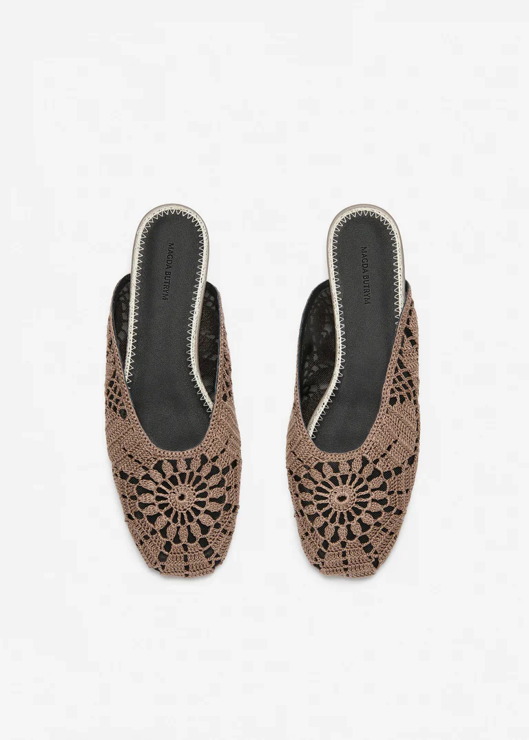 SS26 Crochet Mules Taupe - Image 3
