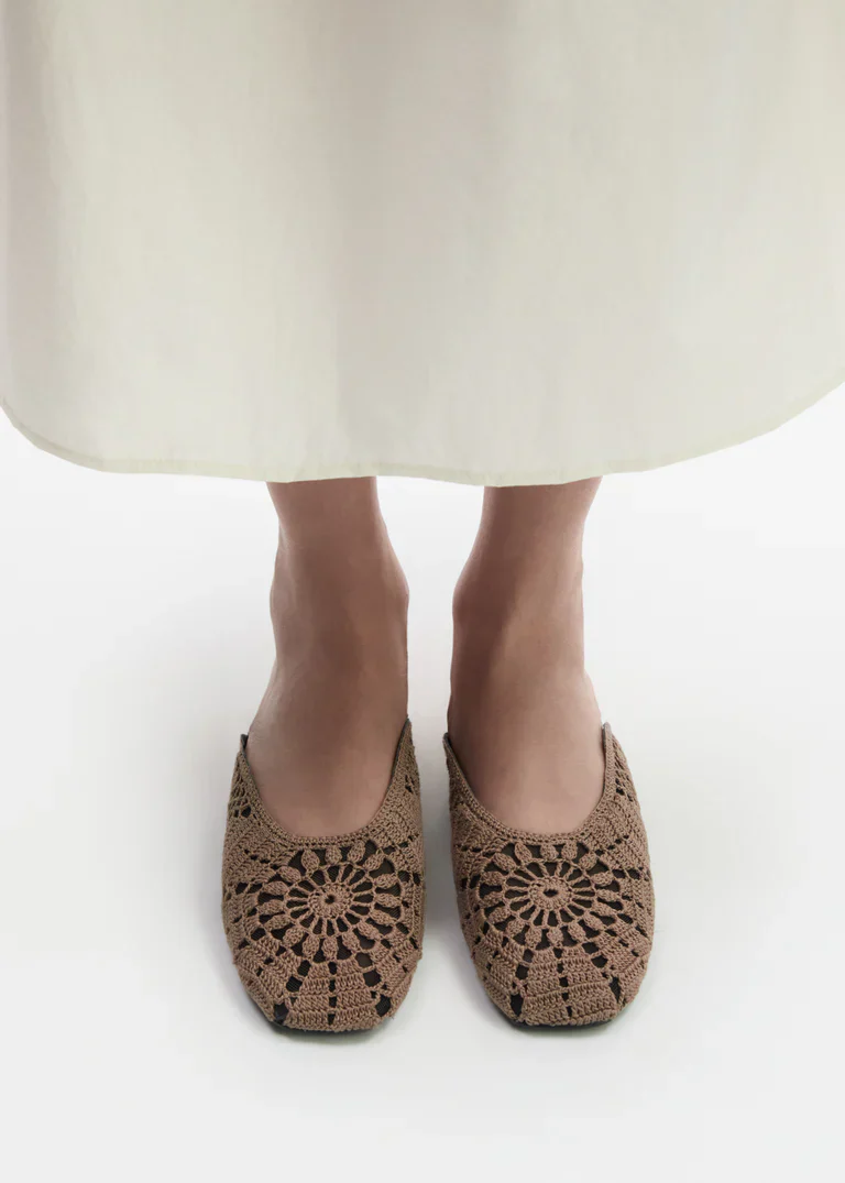SS26 Crochet Mules Taupe - Image 4