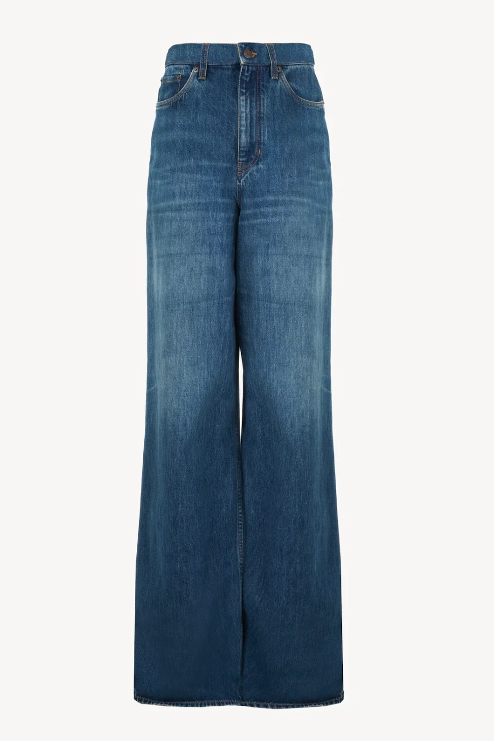 Wide-leg jeans in denim