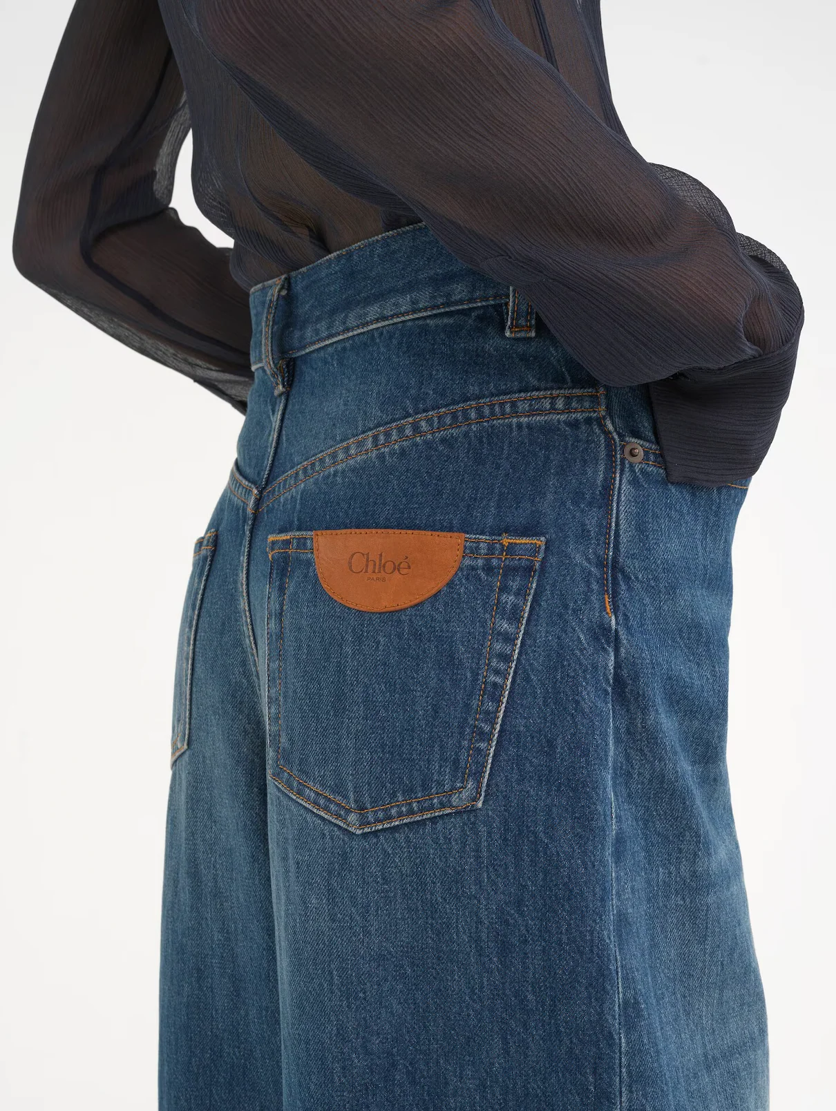 Wide-leg jeans in denim - Image 4