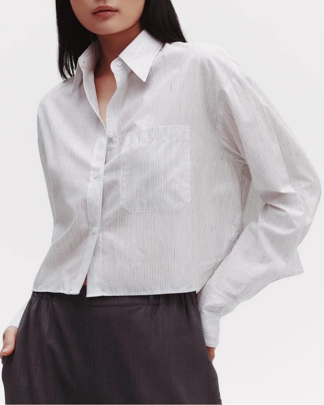 Little Big Joe Shirt White/ Charcoal - Image 2