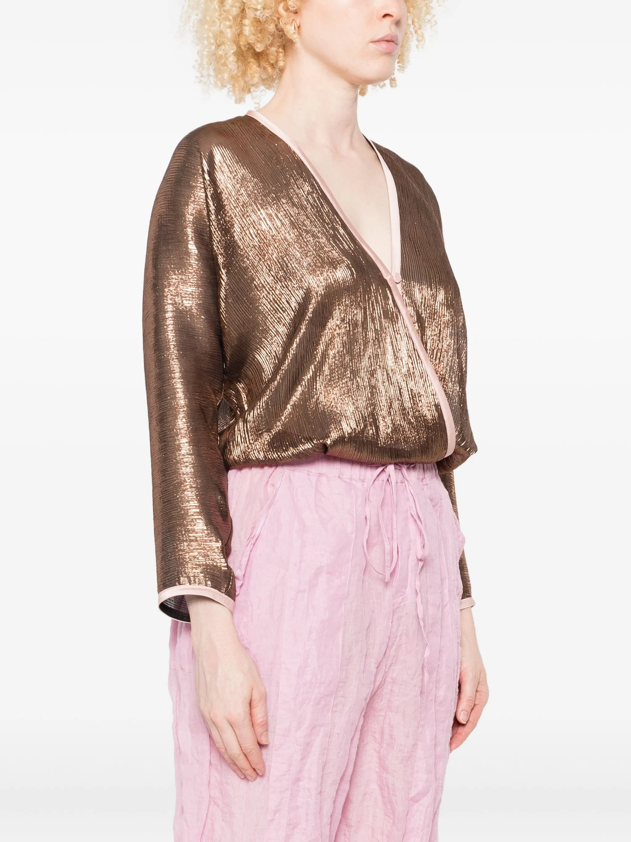 Froisse lame kimono Shirt (Final Sale) - Image 2
