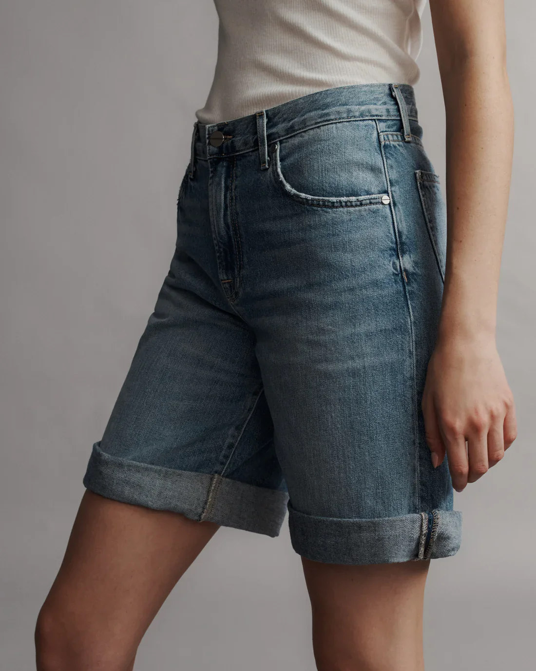 Timmie Shorts Vintage Wash Denim - Image 4