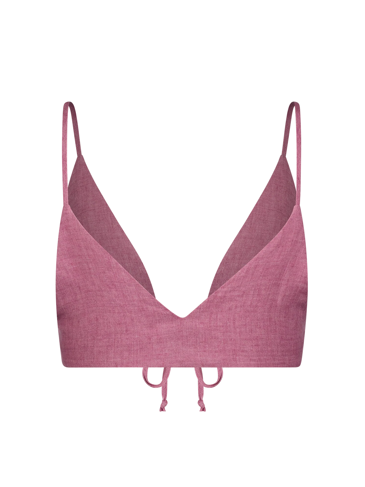 Triangle Tie Front Crop Top (Final Sale) - Image 2