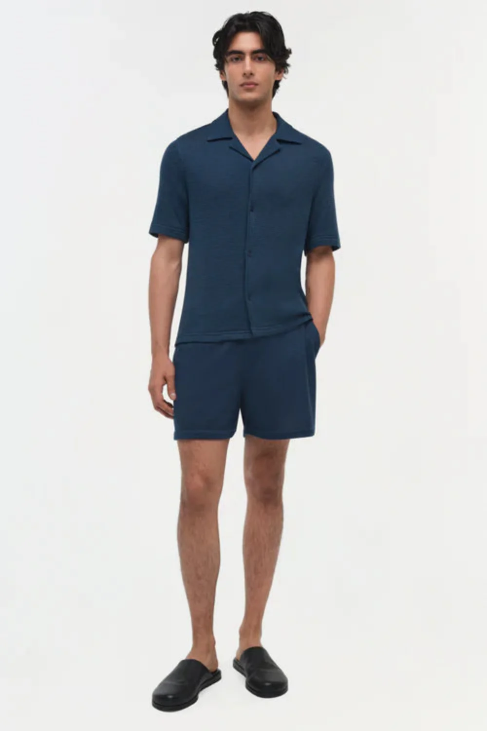 Troy Wool Silk Shirt Midnight