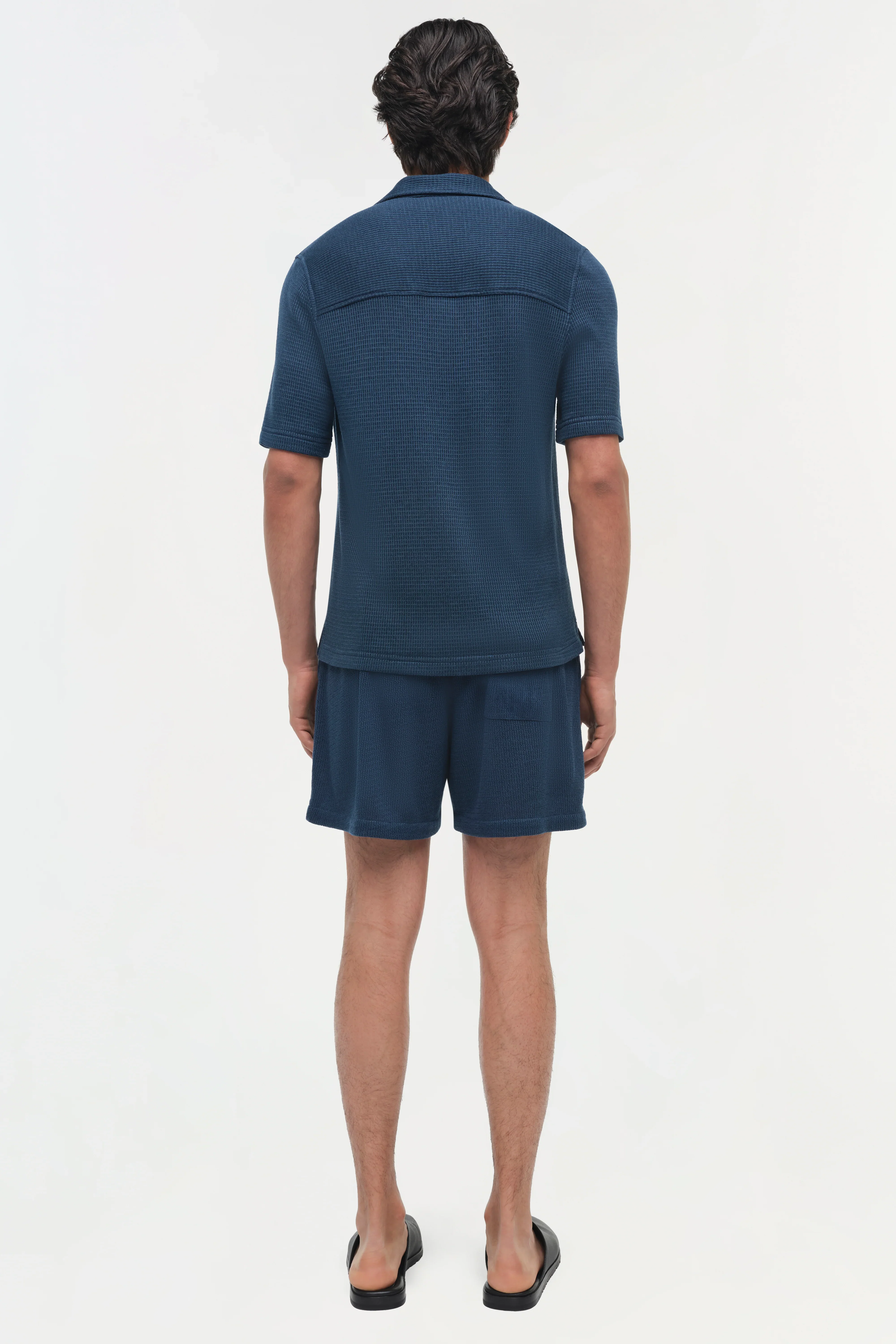 Troy Wool Silk Shirt Midnight - Image 3