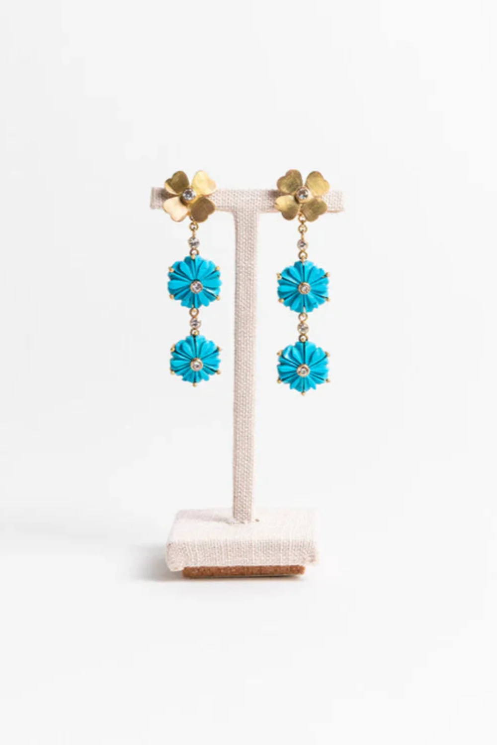 Turquoise Flowers Earrings