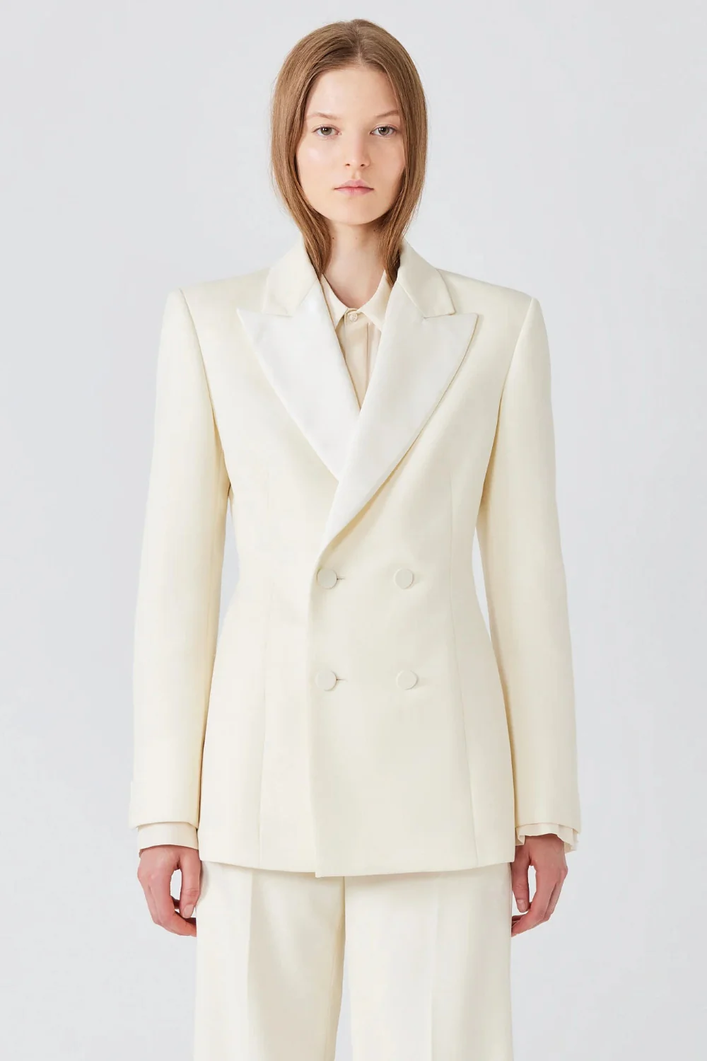 Tuxedo Double Breast Jacket with Silk Revere
