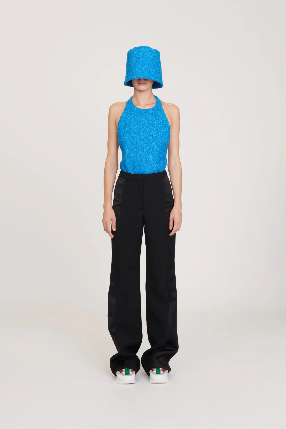 Tweed and Mesh Bodysuit (Final Sale)