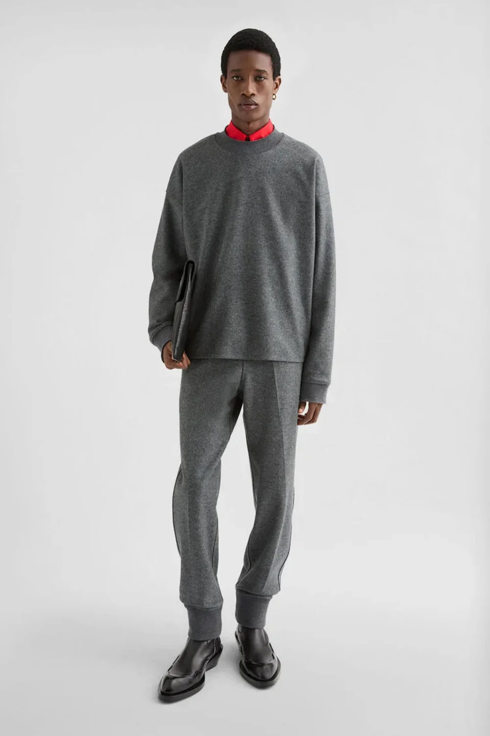 Wool Melton Crew-Neck Sweatshirt