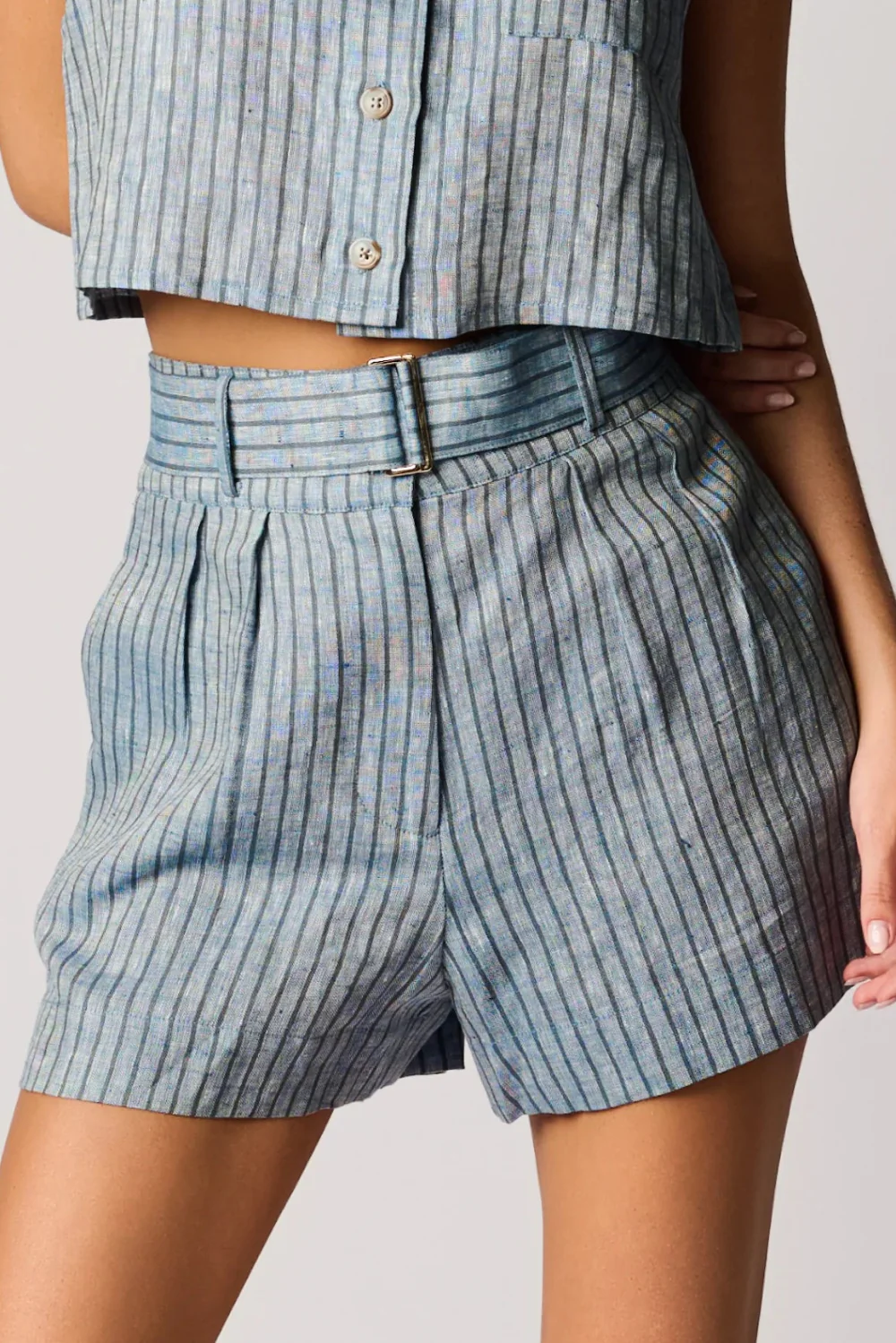 Zinna Short Blue Stripes