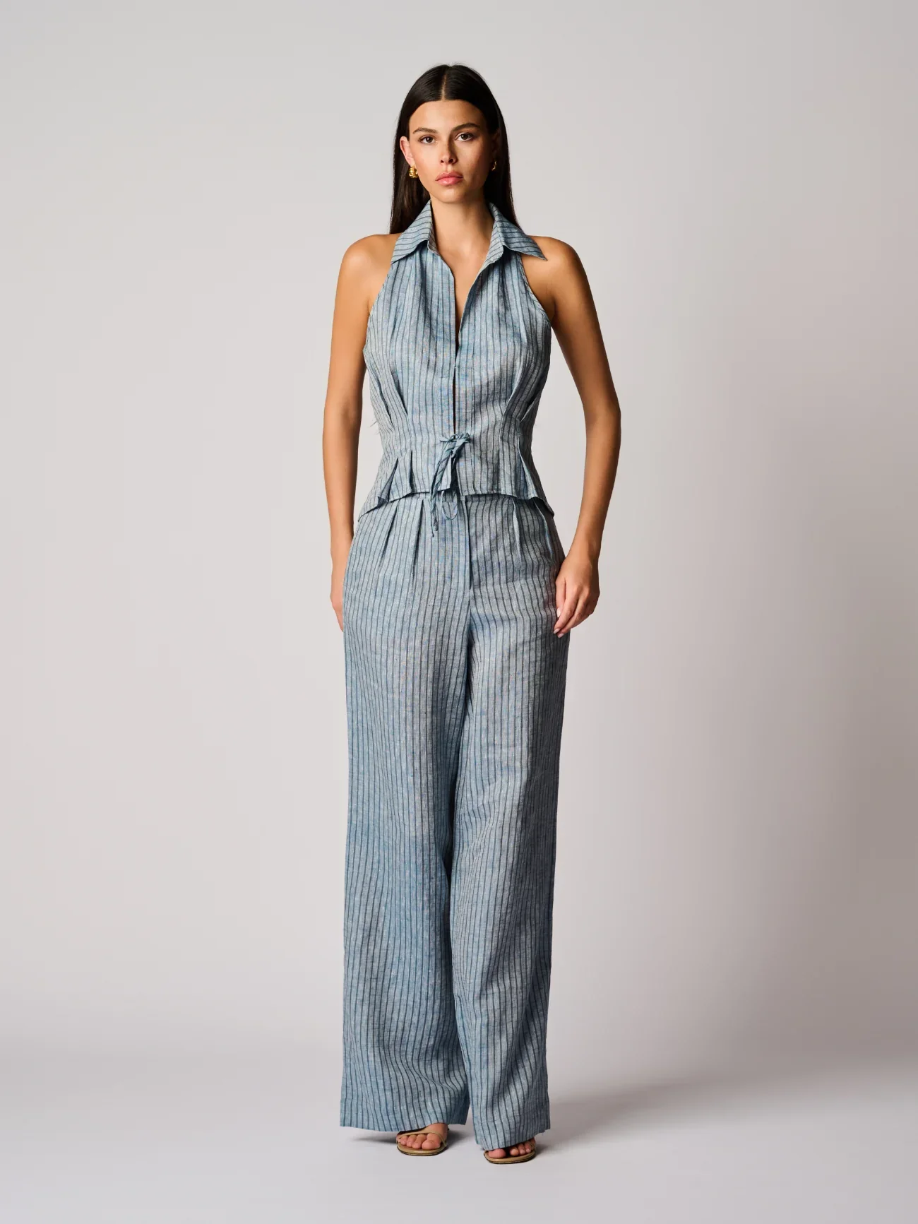 Sloan Vest Blue Stripe - Image 2